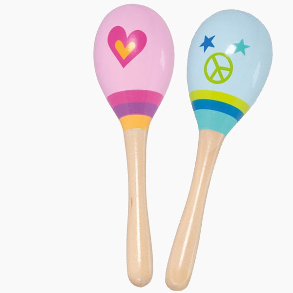 Maracas Set Herz und Peace
