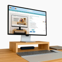 Massiver Holz Monitor Ständer Eiche/Esche Mix