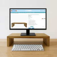 Massiver Holz Monitor Ständer Eiche/Esche Mix