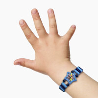 Holzuhr mit elastischem Armband Pink