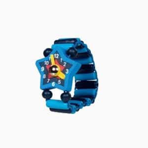 Holzuhr mit elastischem Armband Grün
