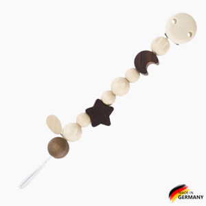 Schnullerkette Mond und Stern