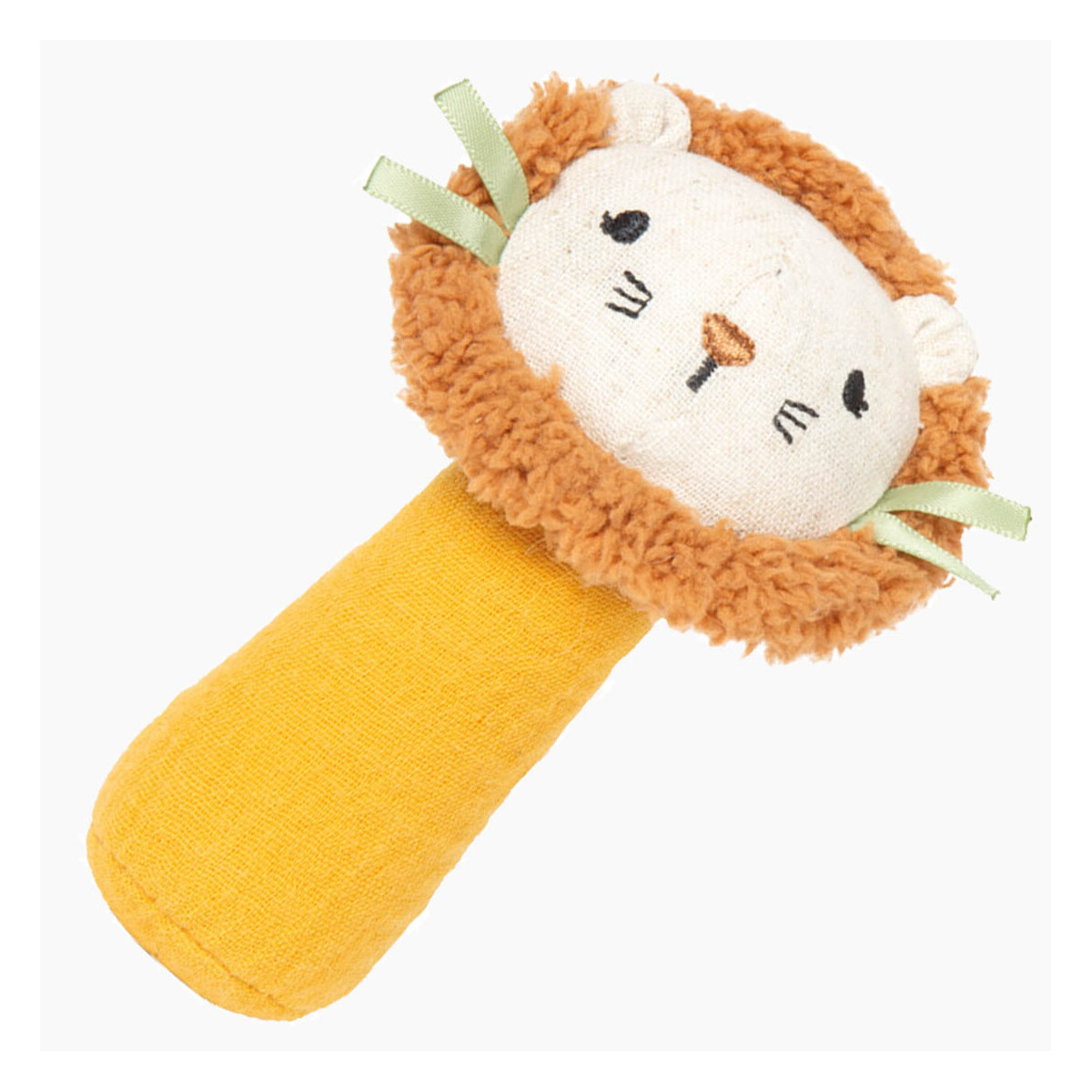 Babyspielzeug kleine Rassel und Stoffgre box