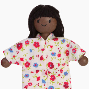 Puppenhausfigur Mama Teint dunkel