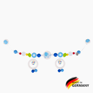 Kinderwagenkette Elefant, blau