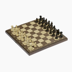 Magnetisches Schachspiel in Holzklappkassette