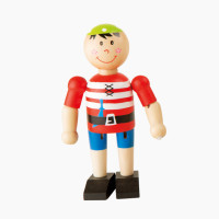 Holzfiguren Pirat Rot
