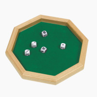 Würfelteller mit 5 Würfeln