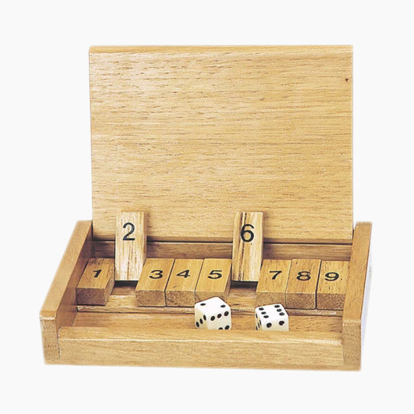 Würfelspiel Shut the box Reiseetui