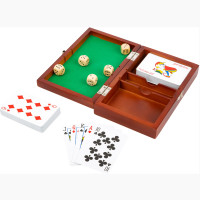 Spielbox Karten und Würfel