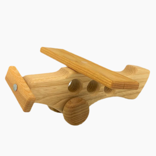 Holz Flugzeug mit Propeller 3 Sitzer