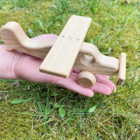 Holz Flugzeug mit Propeller 1 Sitzer