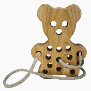 Holz F&auml;delspiel B&auml;r