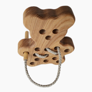 Holz F&auml;delspiel B&auml;r