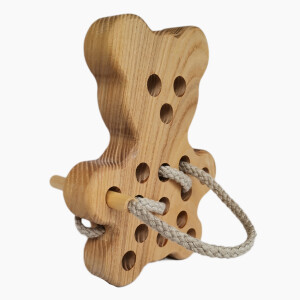 Holz F&auml;delspiel B&auml;r