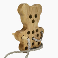 Holz Fädelspiel Bär
