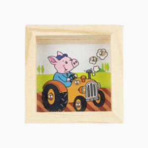 Geduldspiel Schwein auf Trecker