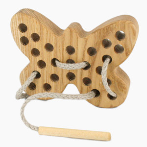 Holz Fädelspiel Schmetterling
