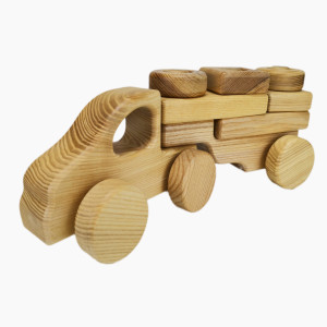 Steckspielzeug Holz Lastwagen