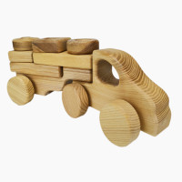 Steckspielzeug Holz Lastwagen