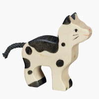 Katze, klein, schwarz und weiß