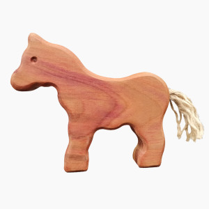 Holz Pferd der kleine Stromberger Pflaumenholz
