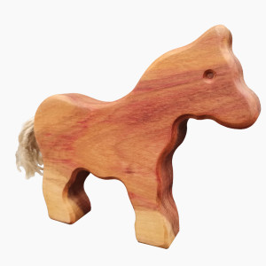 Holz Pferd der kleine Stromberger Pflaumenholz