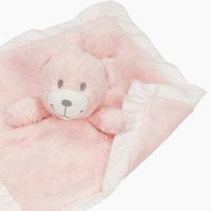 Kuscheltuch Bär rosa