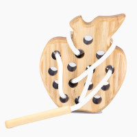 Holz Fädelspiel Apfel